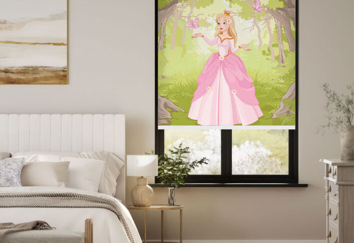 Kids' Fairytale Princess Outside Roller Blind