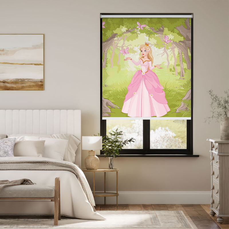 Kids' Fairytale Princess Outside Roller Blind