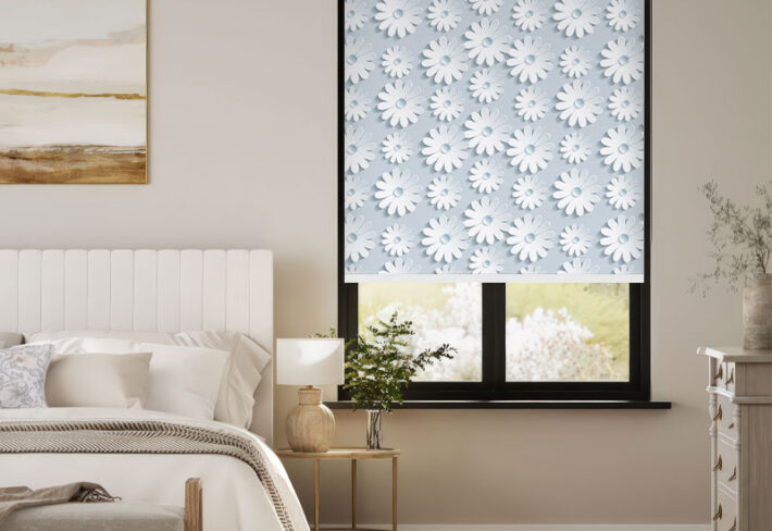 Modern Daisy Chain Window Outside Roller Blind