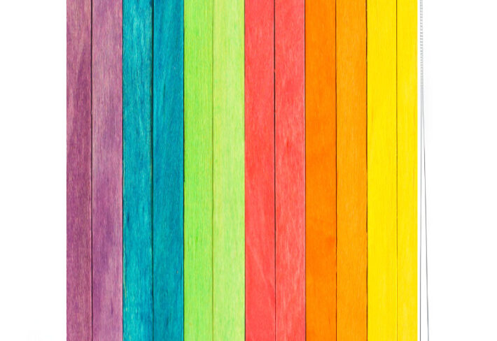 Rainbow Wood Plank Roller Blind