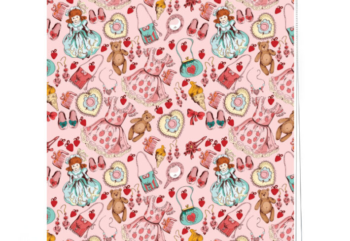 Charming Doll and Accessories Roller Blind