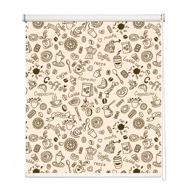 Kitchen Coffee Pattern Roller Blind