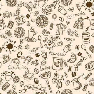 Kitchen Coffee Pattern Roller Blind