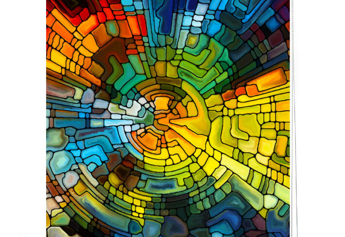 Colorful Geometric Mosaic Roller Blind