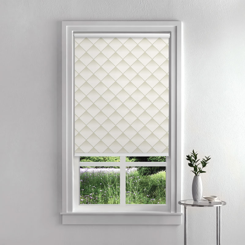 Subtle Beige Diamond Quilt Inside Roller Blind