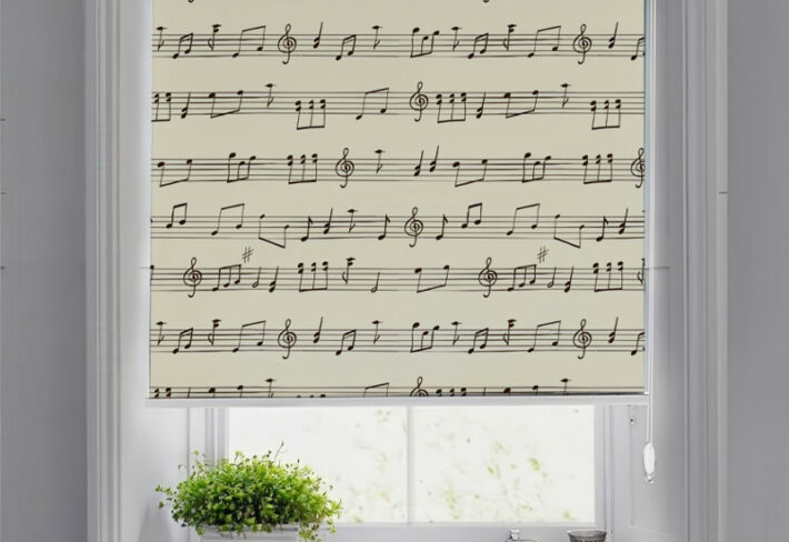 Classic Sheet Music Pelmet Roller Blind