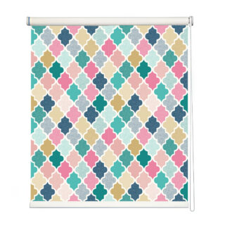 Colorful Quatrefoil Pattern Roller Blind