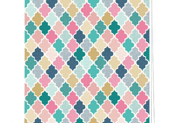 Colorful Quatrefoil Pattern Roller Blind