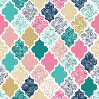 Colorful Quatrefoil Pattern Roller Blind