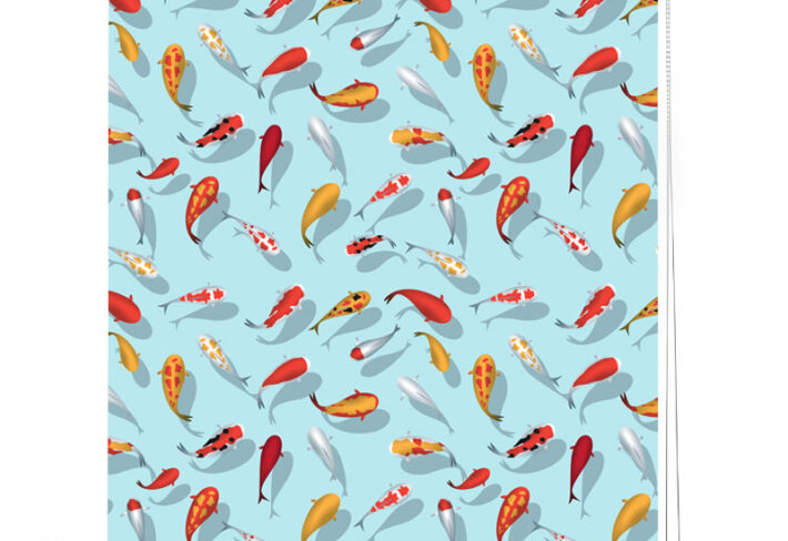 Calming Koi Print Window Roller Blind