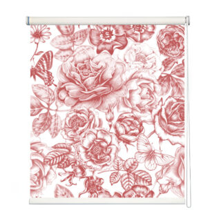 Botanical Rose Etching Window Roller Blind