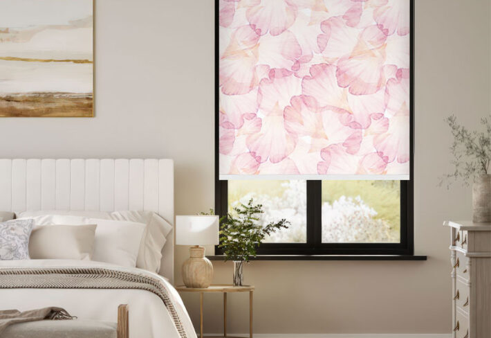 Delicate Pink Petals Outside Roller Blind