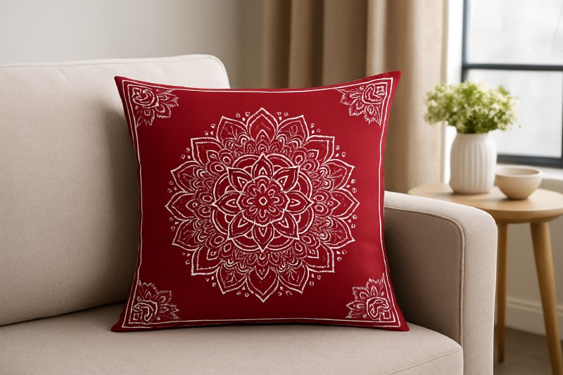 Aipan art on pillow