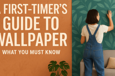 applying wallpaper on wall