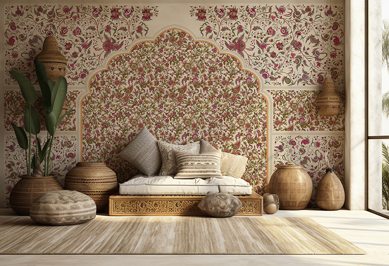 Pushp-Dwaar-Blooming-Meadows-Wallpaper-Mural-M2