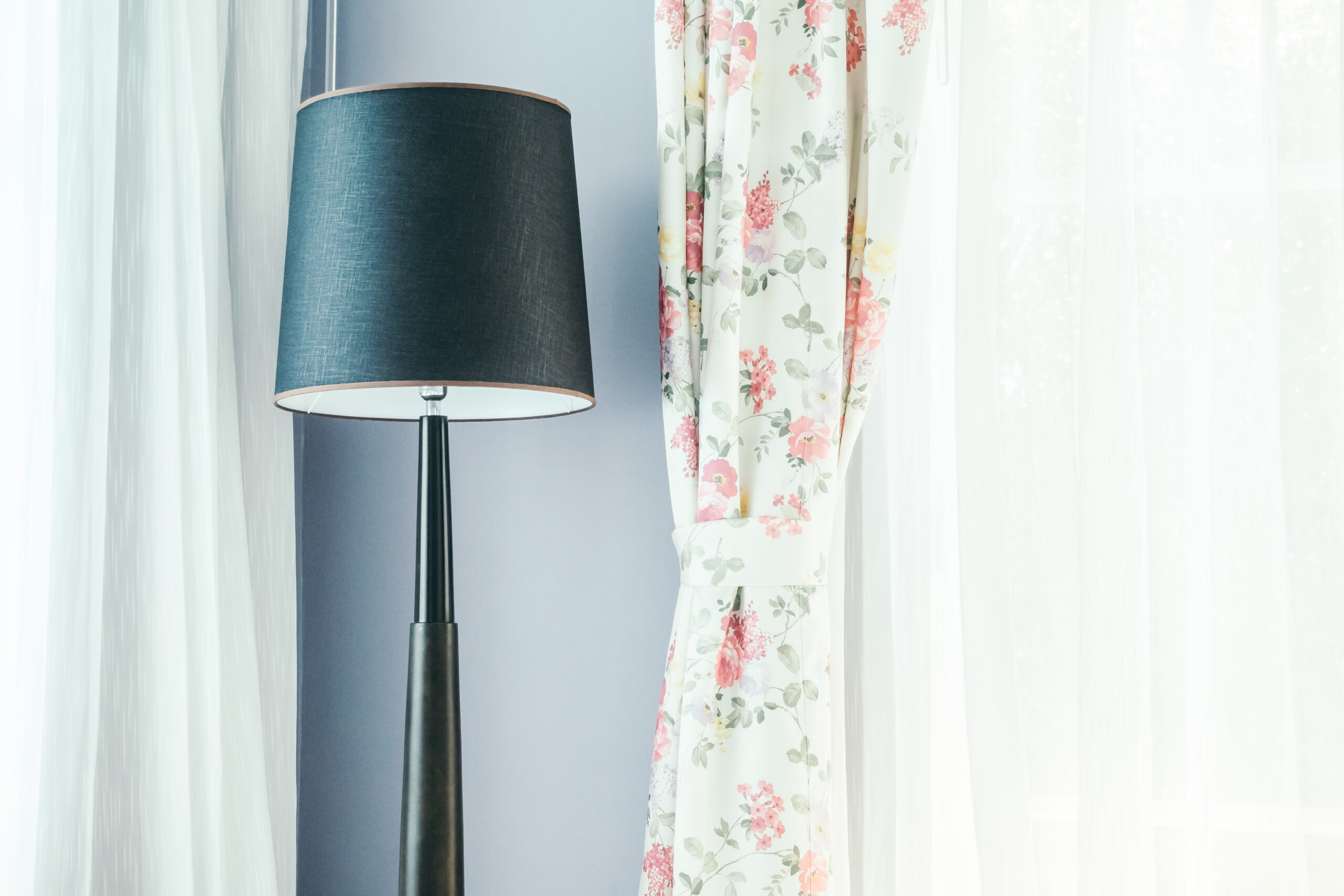 Light lamp decoration in living room interior