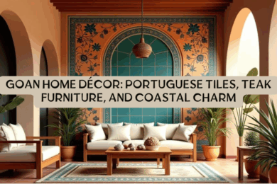 Goan Home Décor Portuguese Tiles, Teak Furniture, and Coastal Charm