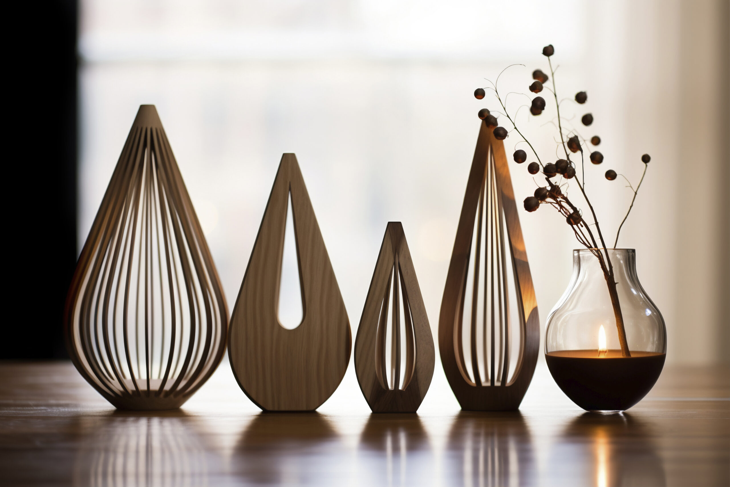 handcrafted-wooden-decorative-vases