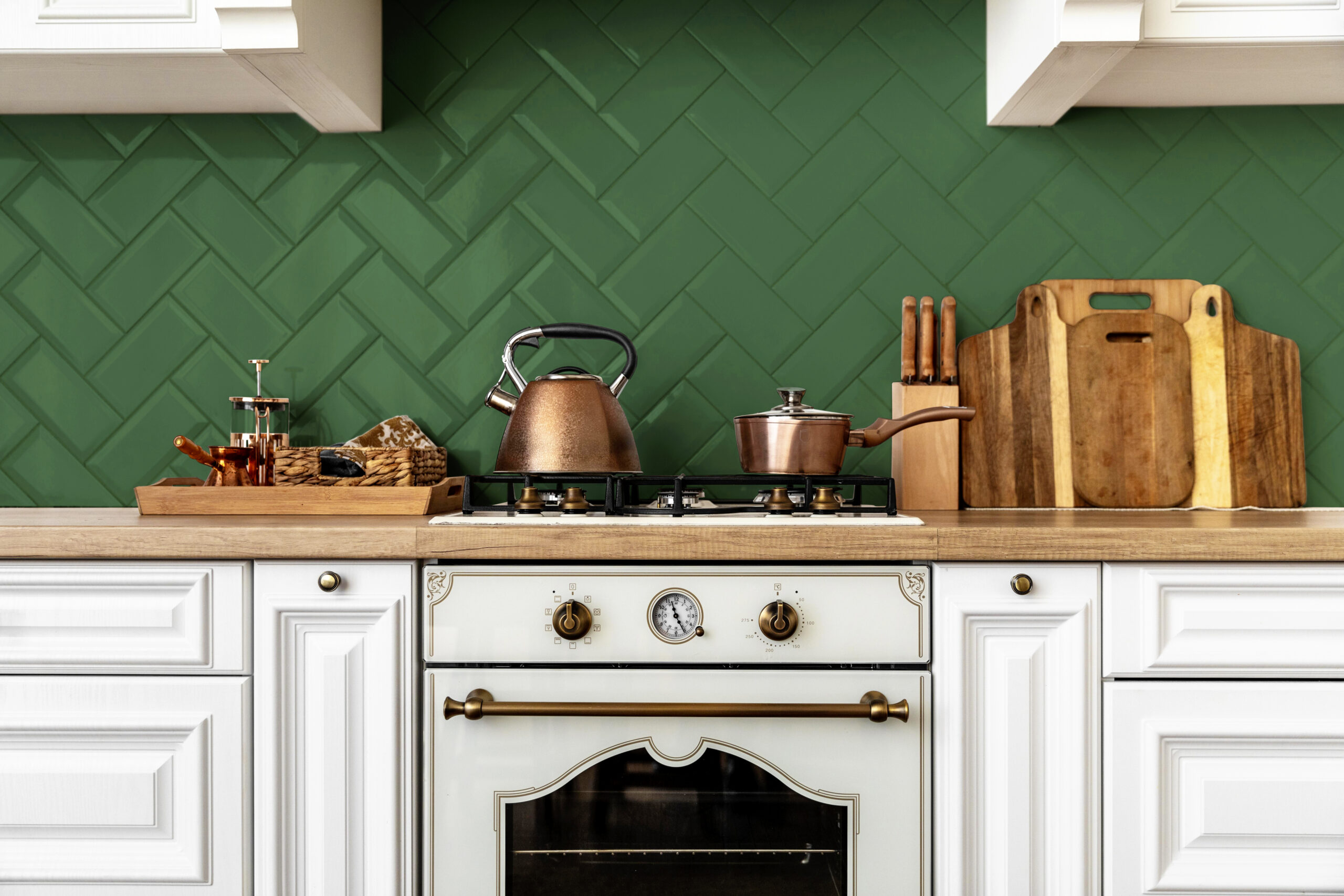 view-beautifully-decorated-green-kitchen