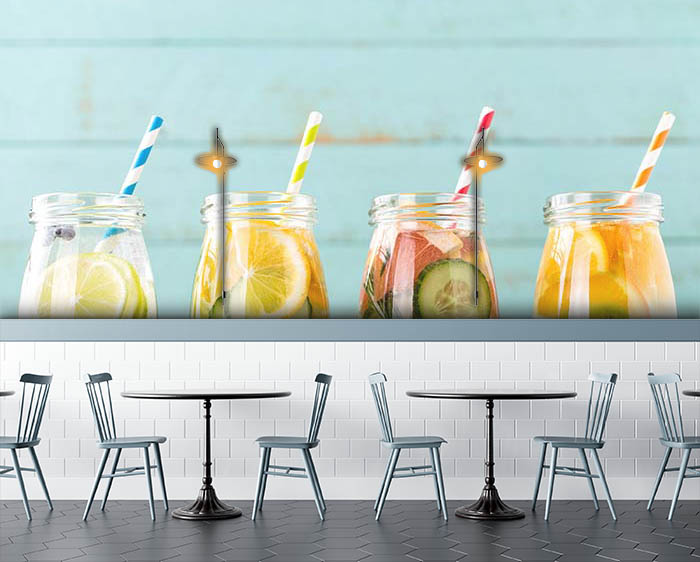 Fruits in Jar Wallpaper for Kitchen