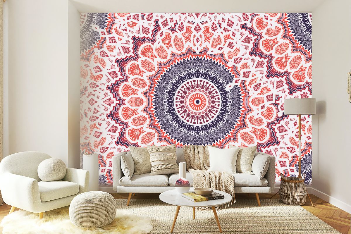 Beautiful Mandala Pattern Mural Wallpaper for Home