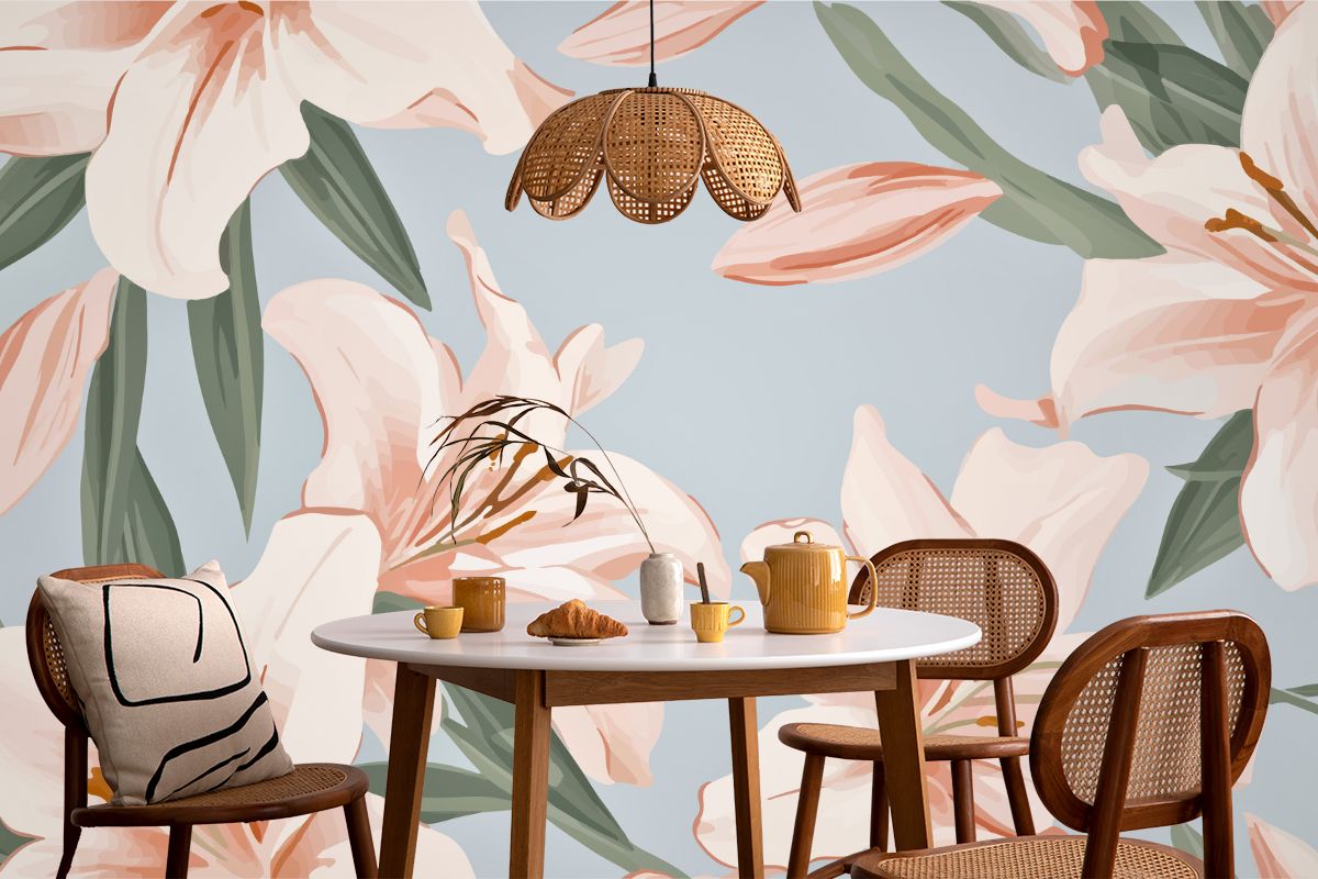 Pastel-Lily-Blossom-Wallpaper-Mural-M