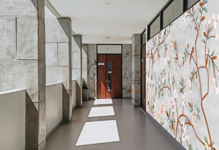 Charulata, Traditional Garden Birds and Floral Vines Wallpaper