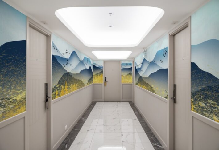 Dharohar, Artistic Indian Mountain Scenery with Golden Tones Wallpaper