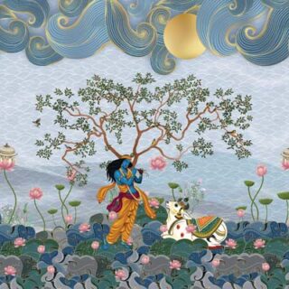 Rasika, Ethereal Vrindavan Pichwai Wallpaper Mural