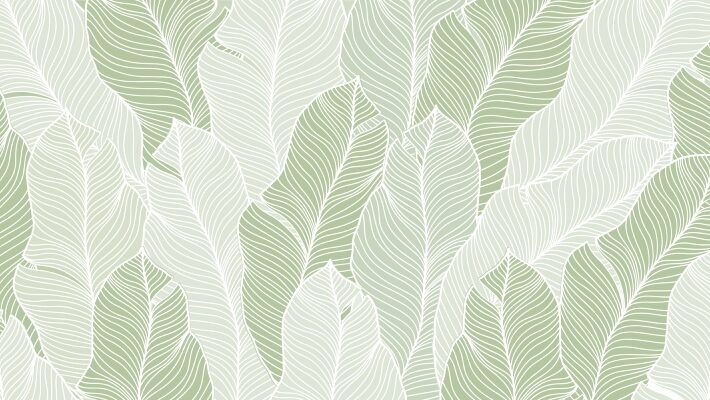 Everen, Calm Tropical Leaf Outline Wallpaper