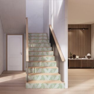 Everen, Calm Tropical Leaf Outline Wallpaper