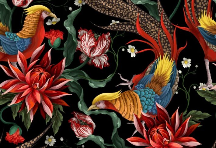 Floravian, Dark Paradise Wallpaper