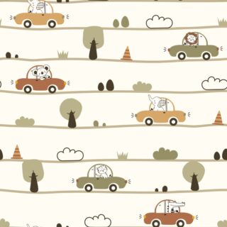 Vroomland, Cute Safari Friends on the Go Wallpaper