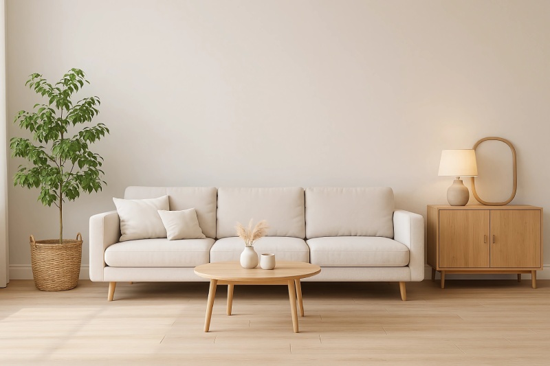 minimalist scandinavian living room