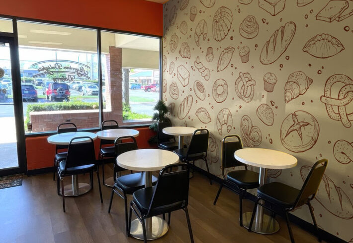 Bakesborough, Whimsical Bakery Illustration Wallpaper m