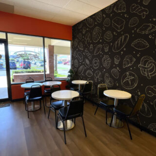 Doughcrest, Vintage Bakery Line-Art Wallpaper