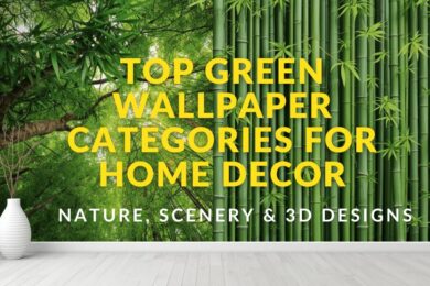 green wallpaper decor