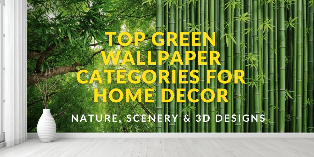 green wallpaper decor