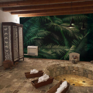 Palmera, Enchanted Green Leaf Mural