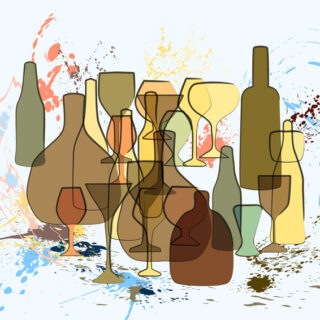 Arvino, Artistic Wine Silhouette Mural