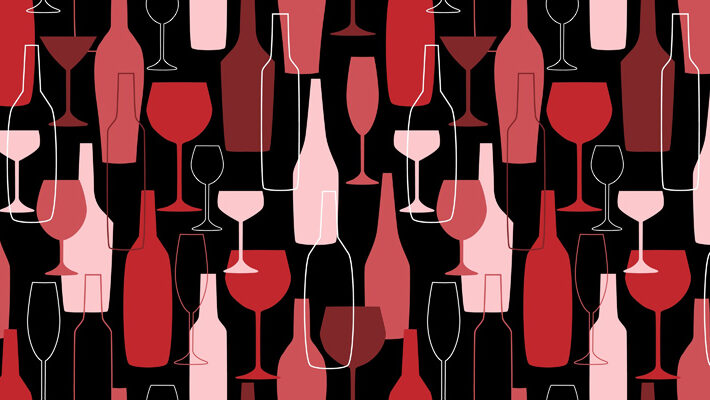 Rosso, Dense Wine Cellar Motif Wallpaper