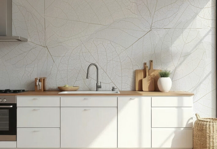 Aeroskein, Airy Light Gray Monochromatic Canopy Wallpaper