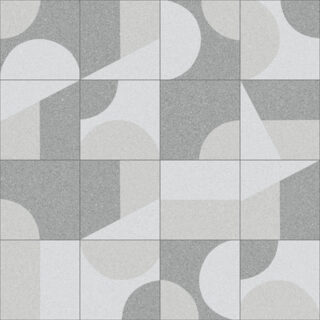 Geomora, Modern Grey Abstract Tile Wallpaper