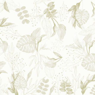 Luminera, Muted Tropical Line-Art Wallpaper