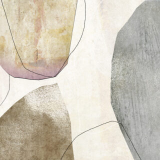Pebblestone, Earthy Organic Abstract Line-Art Wallpaper