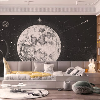 Occulta, Esoteric Celestial Stipple Mural Wallpaper