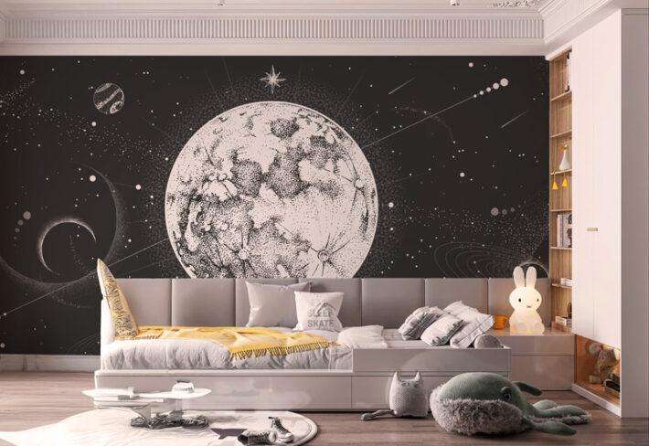 Occulta, Esoteric Celestial Stipple Mural Wallpaper