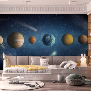 Stellara, High-Resolution Solar System Mural Wallpaper