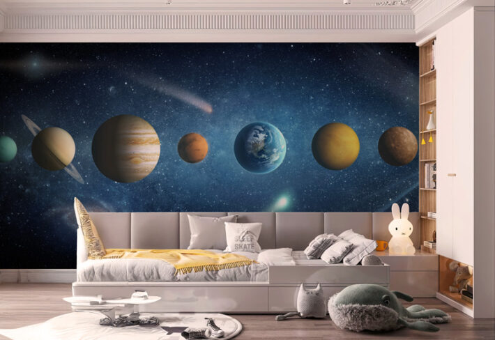 Stellara, High-Resolution Solar System Mural Wallpaper