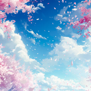 Aetheria, Dramatic Pink Blossom Cloudscape Wallpaper